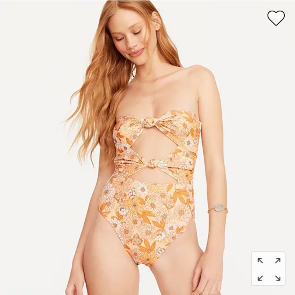 🌟 J. Crew Floral Print One-Piece Swimsuit, size 2 - Picture 2 of 13